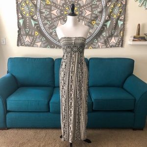 Full Tilt Sleeveless Tribal Print Maxi Dress